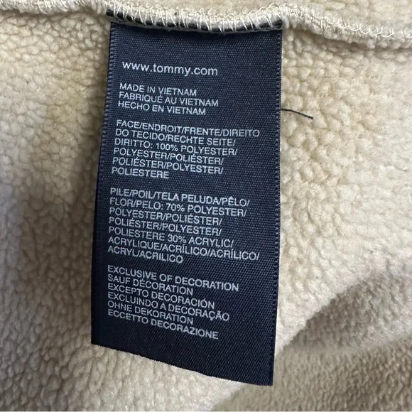 Tommy Hilfiger Shirt Jacket Mens Small Coat Faux Suede Fleece Lined - Picture 7 of 7